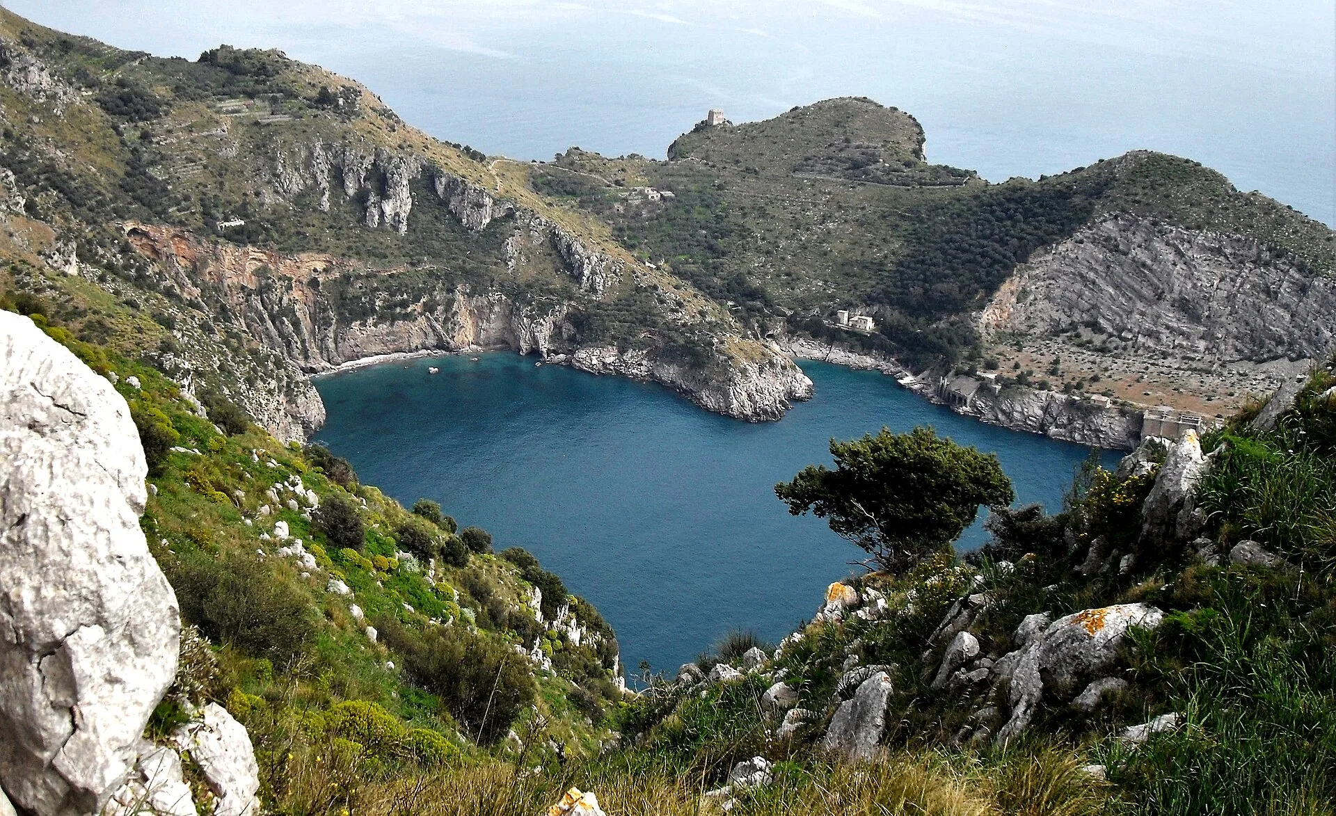 The Bay of Ieranto, a protected cove between Nerano and Punta Campanella