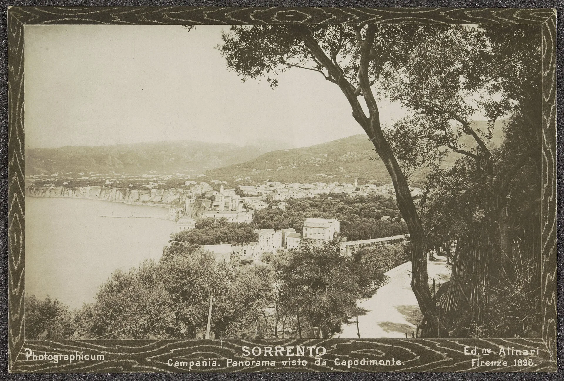 View of Sorrento from Capodimonte in a 19th-century photograph
