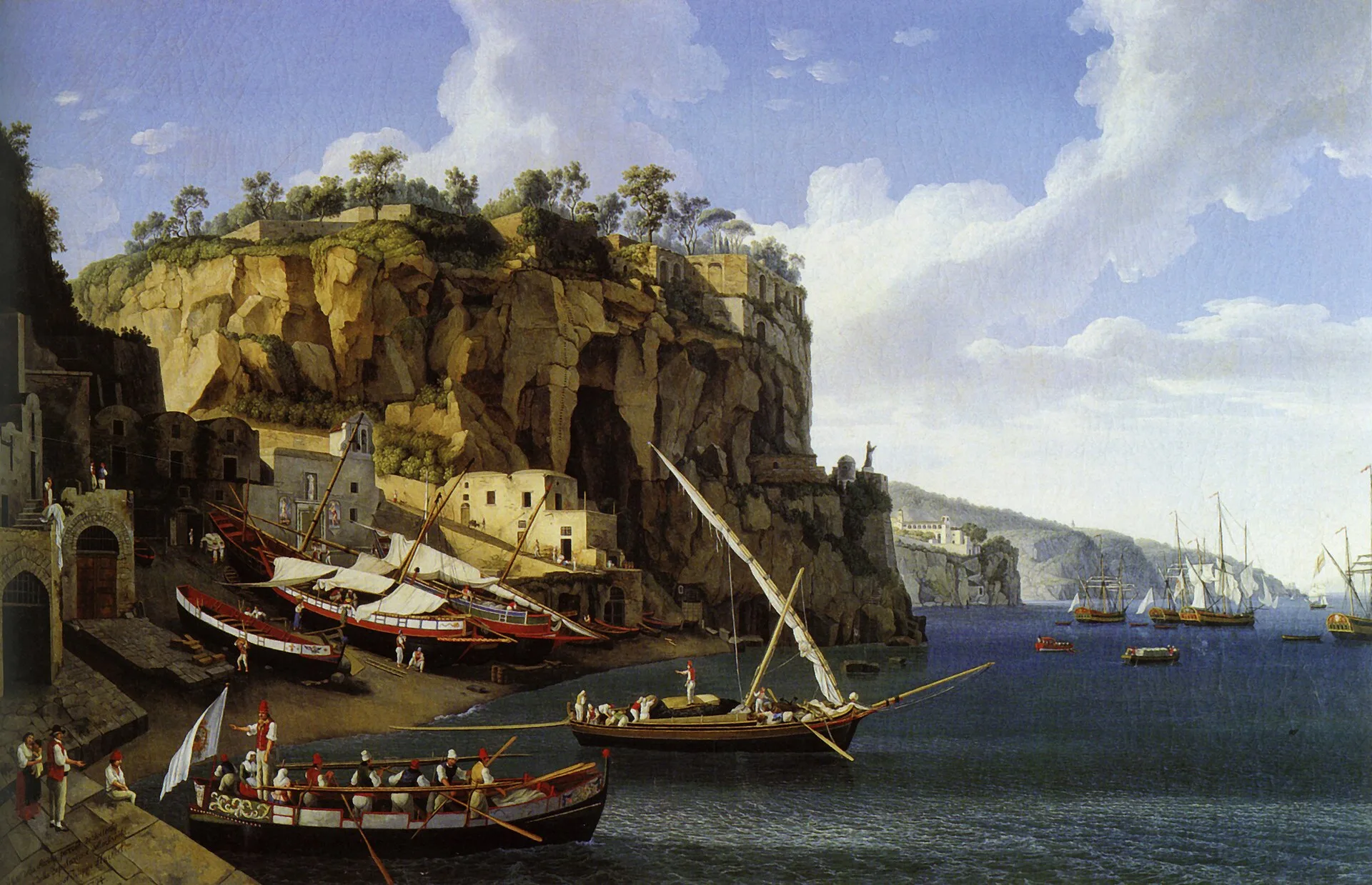 Marina Piccola di Sorrento dipinta da Jacob Philipp Hackert nel 1794 (Reggia di Caserta)